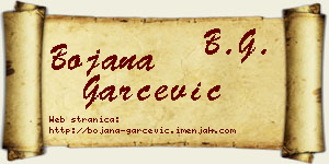 Bojana Garčević vizit kartica